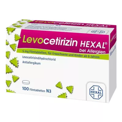 Lévocétirizine Hexal pour les allergies 5 mg comprimés pelliculés, 100 pc