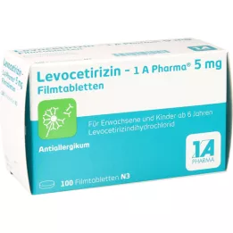 LEVOCETIRIZIN-1A Pharma 5 mg comprimés pelliculés, 100 pc