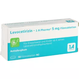 LEVOCETIRIZIN-1A Pharma 5 mg comprimés pelliculés, 50 pc