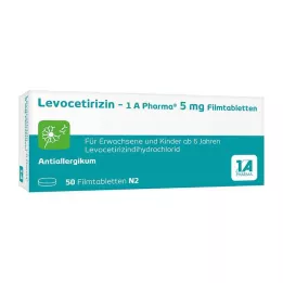 LEVOCETIRIZIN-1A Pharma 5 mg comprimés pelliculés, 50 pc