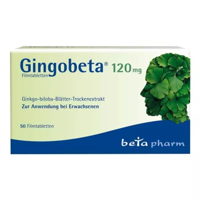 Gingobeta 120 mg comprimés pelliculés, 50 pc