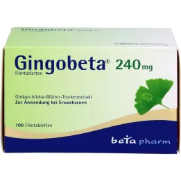 GINGOBETA 240 mg Comprimés pelliculés, 100 pcs