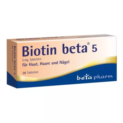 Biotine bêta 5 comprimés, 30 pc Biotine bêta 5 comprimés, 30 pc