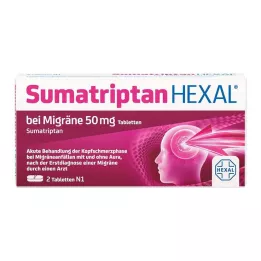 SUMATRIPTAN HEXAL pour la migraine 50 mg comprimés, 2 pces