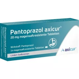 PANTOPRAZOL axicur 20 mg comprimés gastro-résistants, 14 comprimés