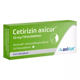 CETIRIZIN axicur 10 mg comprimés pelliculés, 20 pc