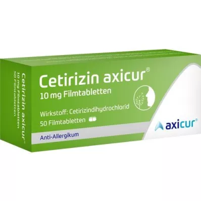 CETIRIZIN axicur 10 mg comprimés pelliculés, 50 pc