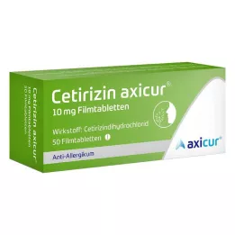 CETIRIZIN axicur 10 mg comprimés pelliculés, 50 pc