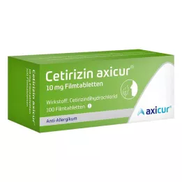CETIRIZIN axicur 10 mg comprimés pelliculés, 100 pc