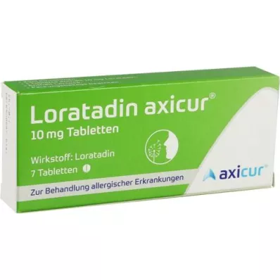 LORATADIN axicur 10 mg comprimés, 7 pcs