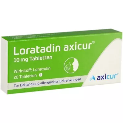 LORATADIN axicur 10 mg comprimés, 20 pcs