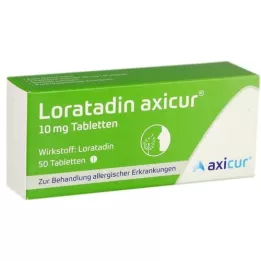 LORATADIN axicur 10 mg comprimés, 50 pcs