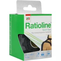 RATIOLINE Sport-Tape 5 cmx5 m noir, 1 pc