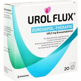 UROL FLUX Thérapie de rinçage 400,5 mg, 20 comprimés effervescents