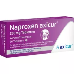 NAPROXEN axicur 250 mg comprimés, 20 pcs