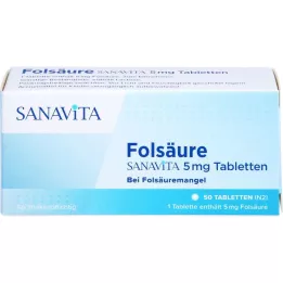 FOLSÄURE SANAVITA 5 mg comprimés, 50 pcs
