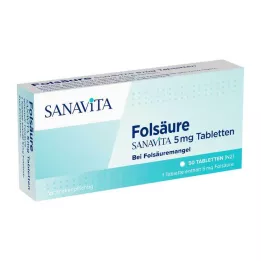 FOLSÄURE SANAVITA 5 mg comprimés, 50 pcs