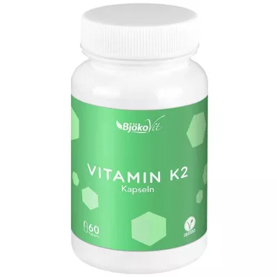 Capsules végétaliennes tout-trans de vitamine K2 MK7, 60 pc