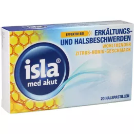 ISLA MED Pastilles au miel et aux agrumes akut, 20 pces