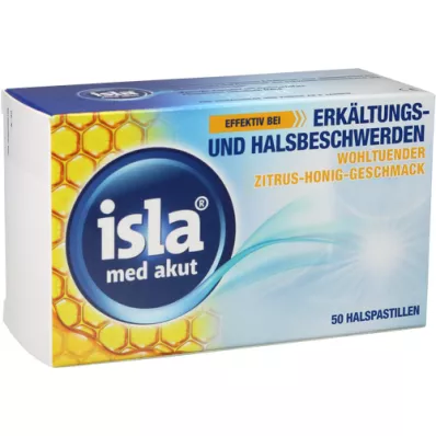 ISLA MED Pastilles au miel et aux agrumes akut, 50 pces