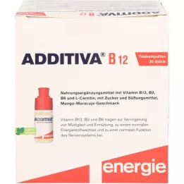 ADDITIVA Ampoules buvables de vitamine B12, 30X8 ml