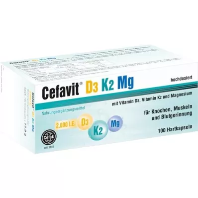 CEFAVIT D3 K2 Mg 2.000 U.I. gélules, 100 gélules