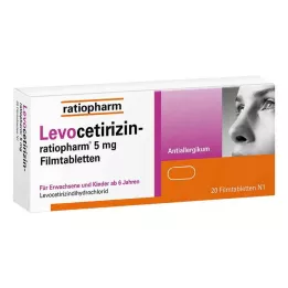 LEVOCETIRIZIN-ratiopharm 5 mg comprimés pelliculés, 20 pc