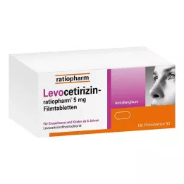 LEVOCETIRIZIN-ratiopharm 5 mg comprimés pelliculés, 100 pc