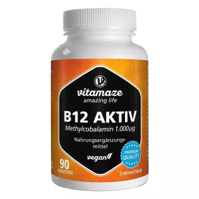 B12 AKTIV 1.000 µg comprimés végétaliens, 90 pc