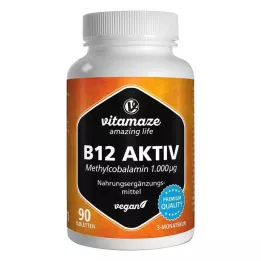 B12 AKTIV 1.000 µg comprimés végétaliens, 90 pc