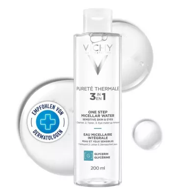 Vichy Purete Thermale Fluide Micellaire Minéral sensible, 200 ml
