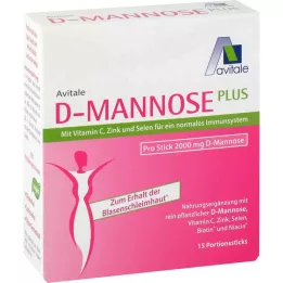 D-MANNOSE PLUS 2000 mg Bâtonnets avec vitamines et minéraux, 15X2.47 g