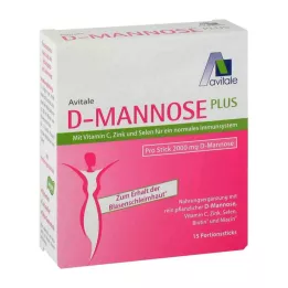 D-MANNOSE PLUS 2000 mg Bâtonnets avec vitamines et minéraux, 15X2.47 g