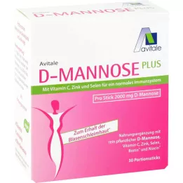 D-MANNOSE PLUS 2000 mg Bâtonnets avec vitamines et minéraux, 30X2.47 g