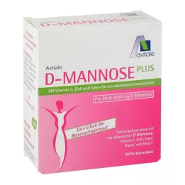 D-MANNOSE PLUS 2000 mg Bâtonnets avec vitamines et minéraux, 30X2.47 g