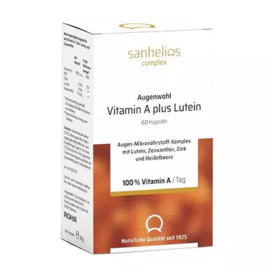SANHELIOS Gélules de vitamine A et lutéine pour le bien-être des yeux, 60 gélules