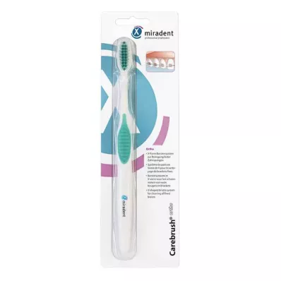 MIRADENT Brosse à dents Carebrush ortho blanche/verte, 1 pc