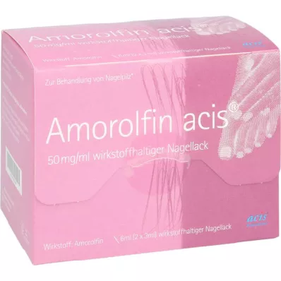 AMOROLFIN acis 50 mg/ml vernis à ongles contenant du principe actif, 6 ml