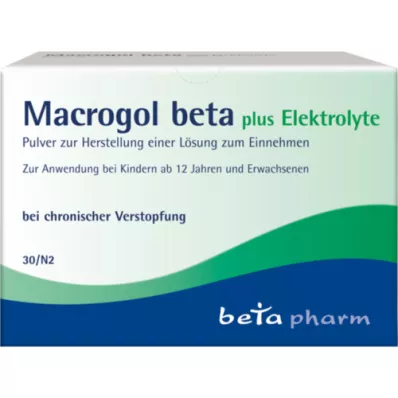 MACROGOL Bêta plus Électrolytes Plv.à usage unique, 30 pcs