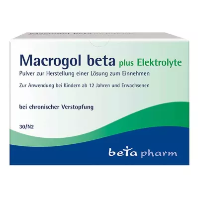 MACROGOL Bêta plus Électrolytes Plv.à usage unique, 30 pcs