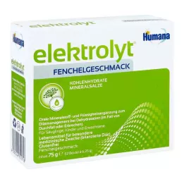 HUMANA Poudre délectrolyte fenouil Boîte pliante, 75 g