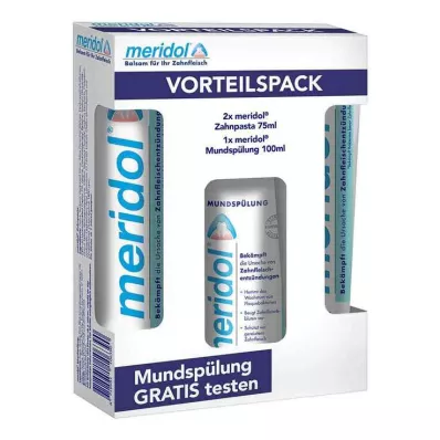 MERIDOL Dentifrice + 100 ml de rinçage, 2X75 ml