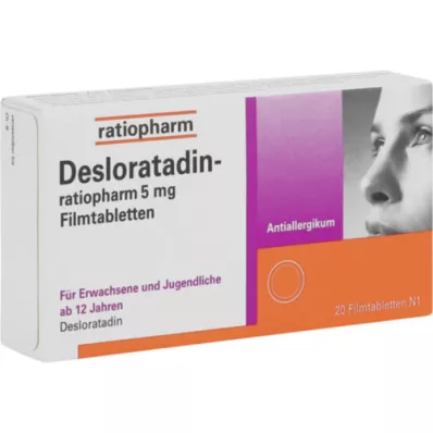 DESLORATADIN-ratiopharm 5 mg comprimés pelliculés, 20 pc