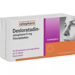DESLORATADIN-ratiopharm 5 mg comprimés pelliculés, 50 pc