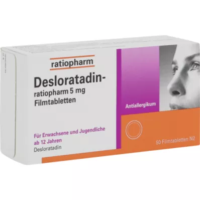 DESLORATADIN-ratiopharm 5 mg comprimés pelliculés, 50 pc