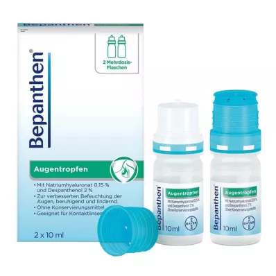 BEPANTHEN Gouttes pour les yeux, 2X10 ml