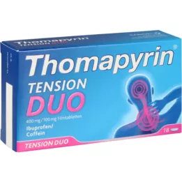 THOMAPYRIN TENSION DUO 400 mg/100 mg Comprimés pelliculés, 18 pcs