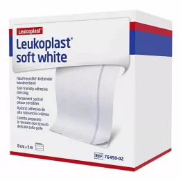 LEUKOPLAST Rouleau de pansement blanc doux 8 cmx5 m, 1 pc