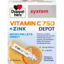 DOPPELHERZ Vitamine C 750 Depot system Pellets, 20 pcs