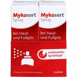MYKOSERT Spray contre les mycoses de la peau et des pieds, 2X30 ml